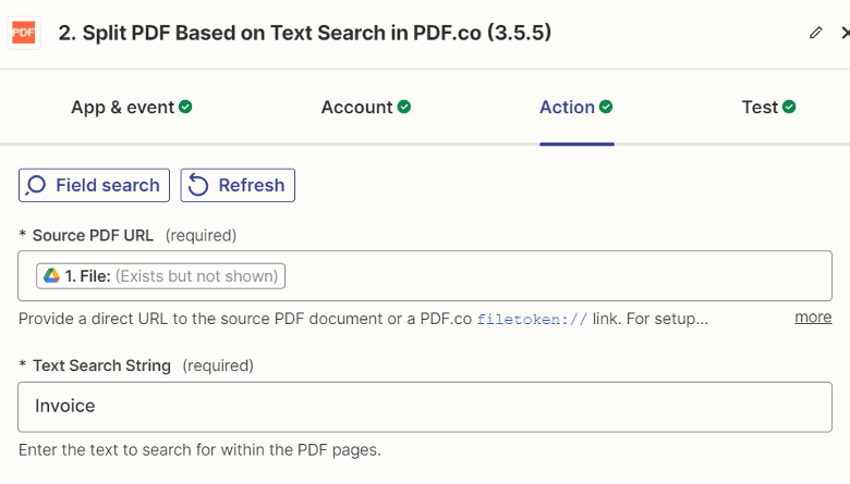 Text Search String