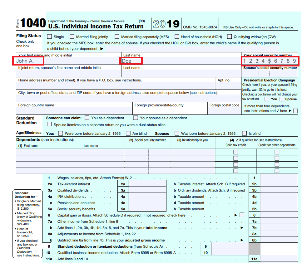 Filled PDF Form Output