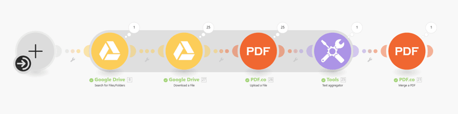 PDF.co Upload a File step added to Make workflow