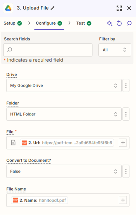 Setup Google Drive Configuration