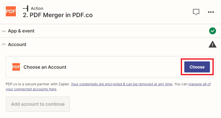 Connect PDF.co Account