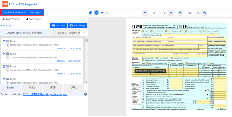 Load PDF Form