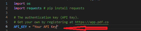 PDF.co API Key