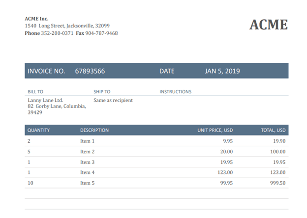 Source PDF File for CSV Extraction