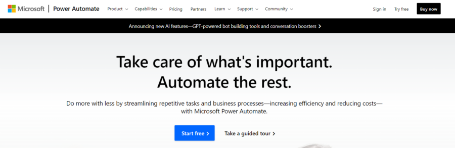 Microsoft Power Automate Screenshot