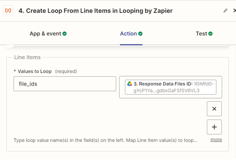 Configure Create Loop