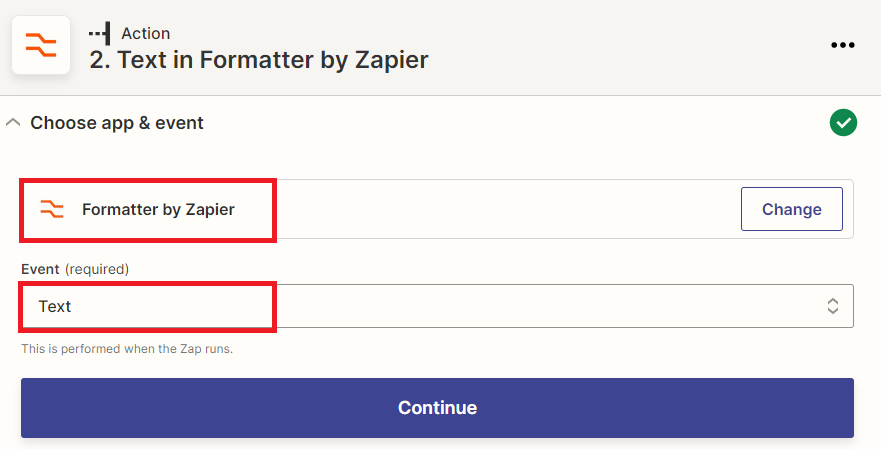 Add Formatter By Zapier
