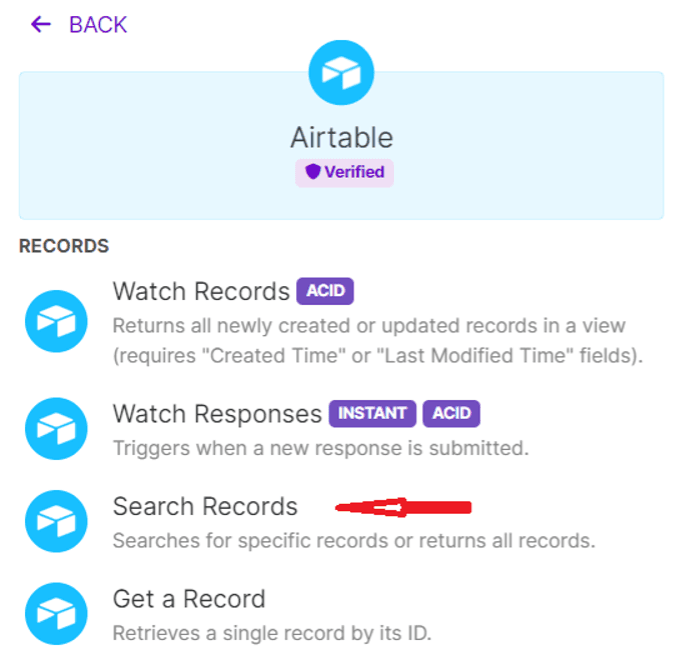 Airtable Search Records