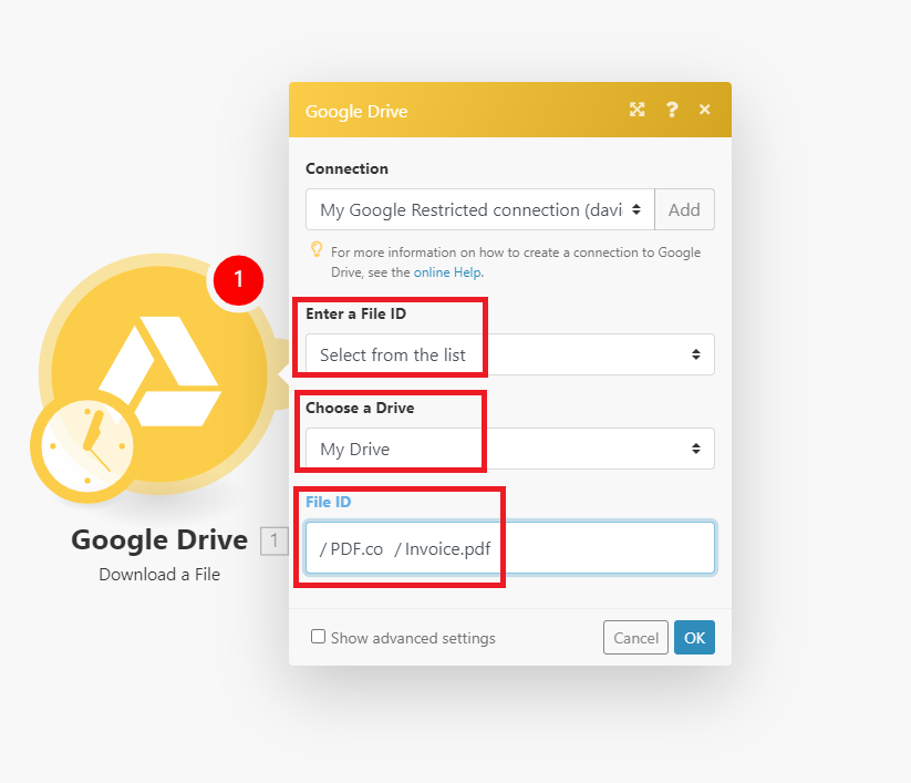 Google Drive Connection