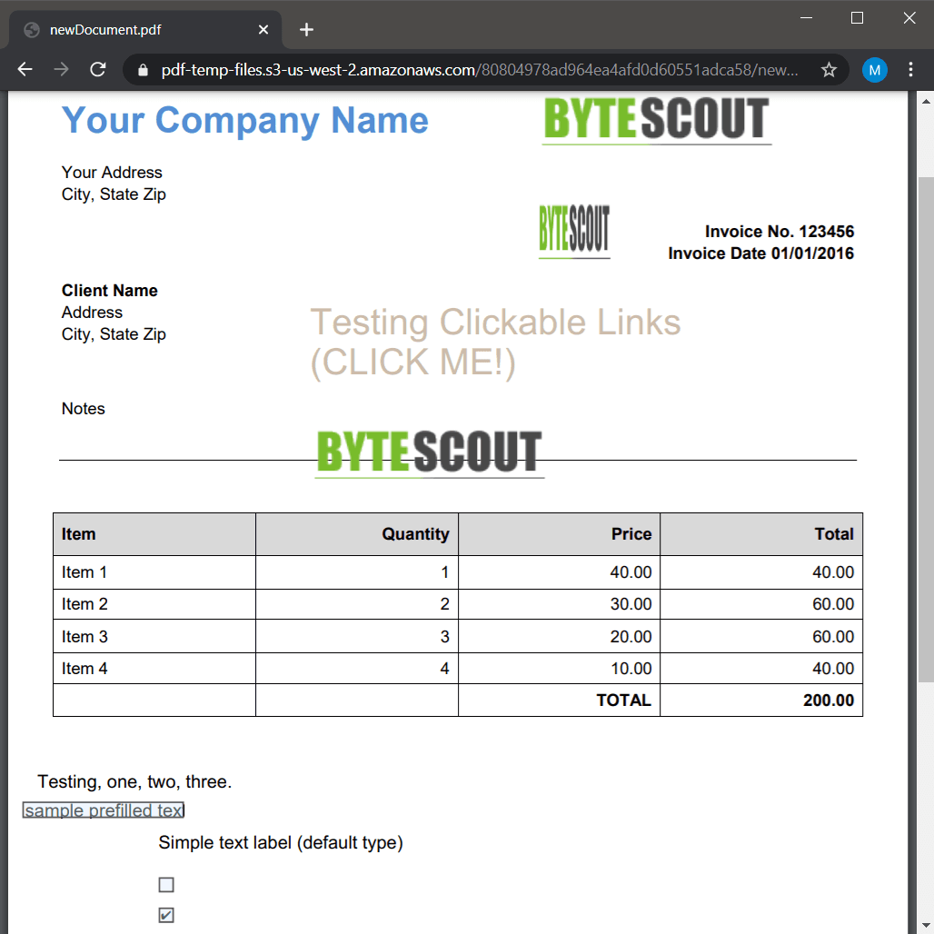 Output PDF With Annotations