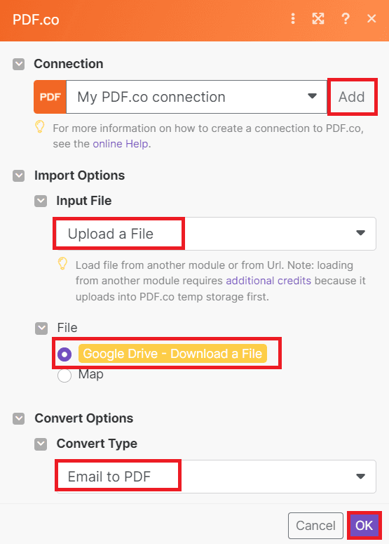 Setup PDF.co Configuration