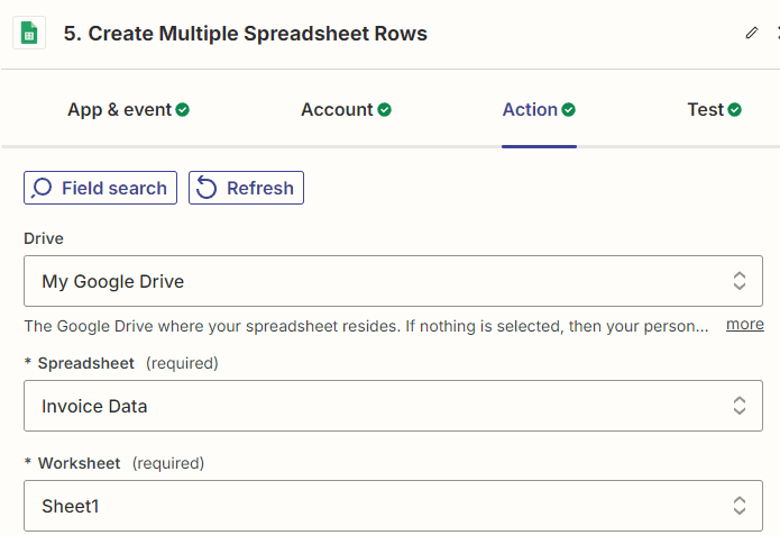 Create Multiple Spreadsheet Rows