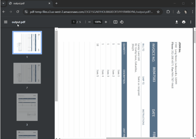 Rotated PDF Pages