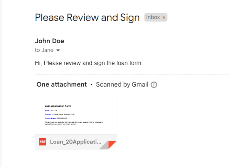 Email with Attachment