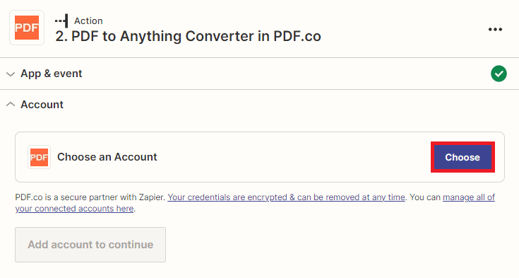 Connect PDF.co Account