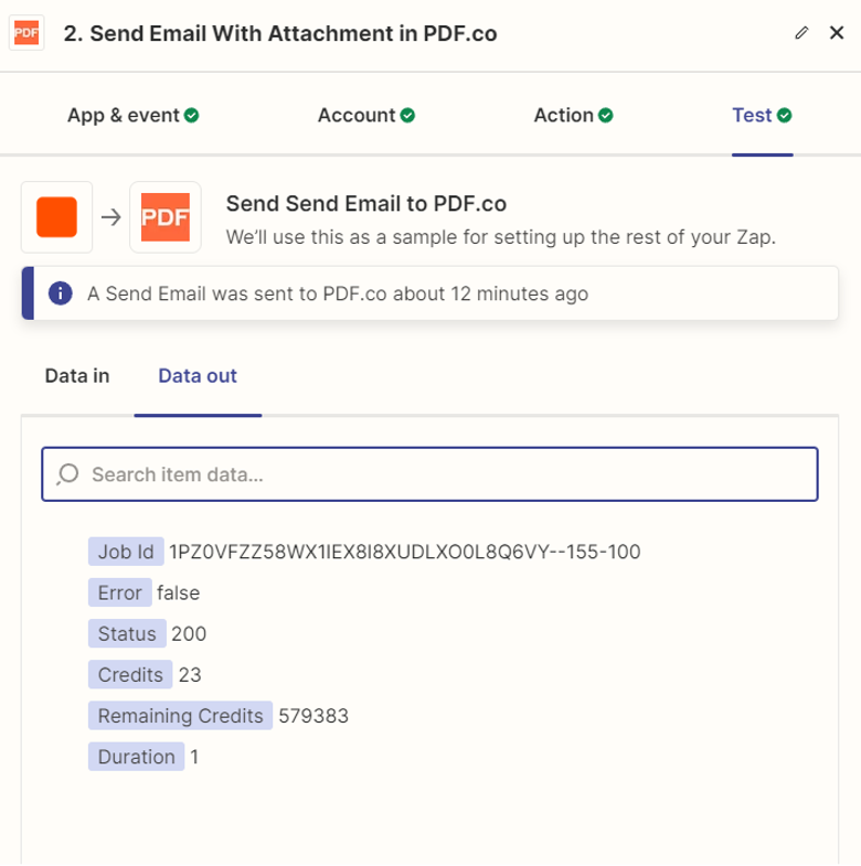 Send Email to PDF