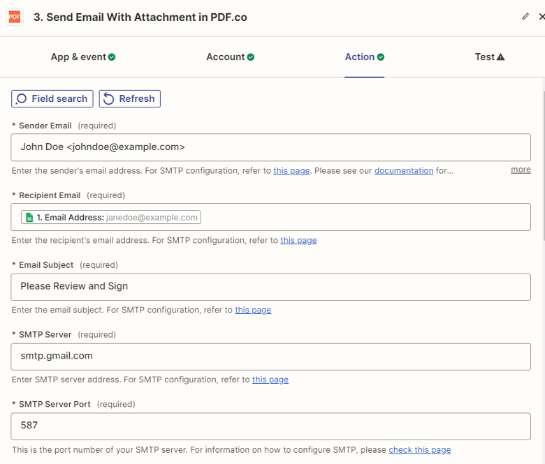 Setup PDF.co Configuration