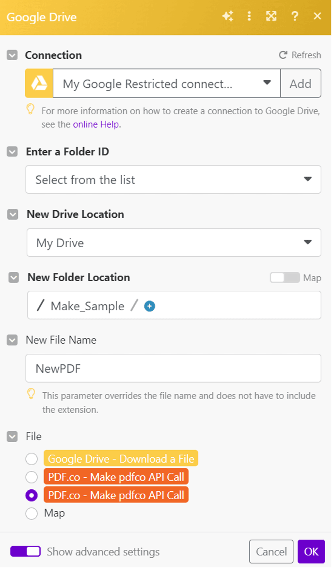 Setup Upload File