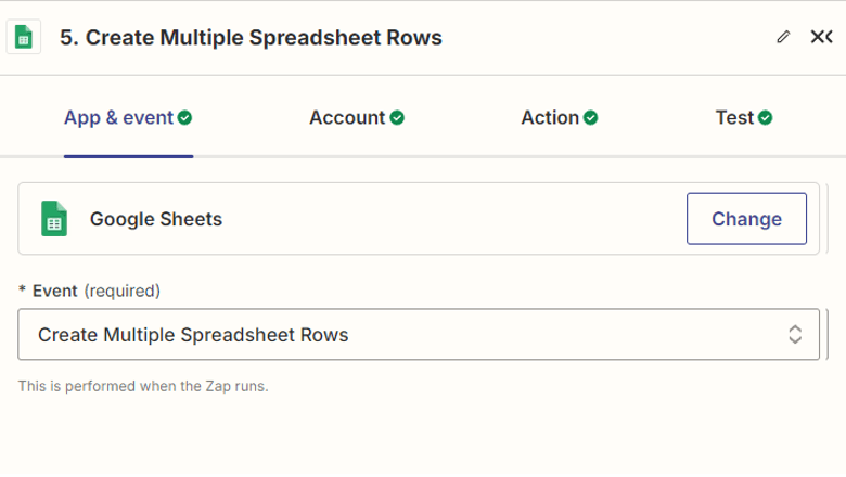 Create Multiple Spreadsheet Rows