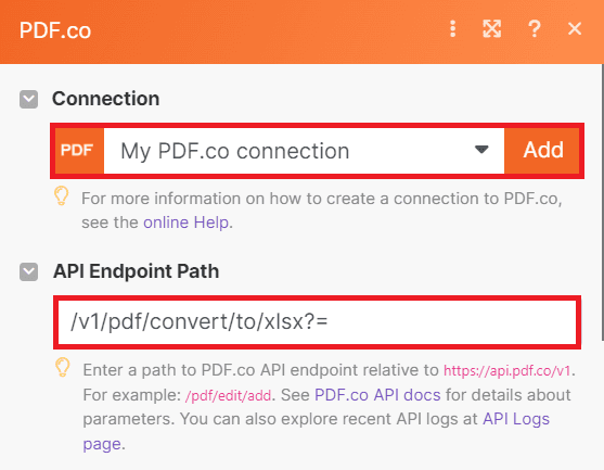 Setup PDF.co Configuration