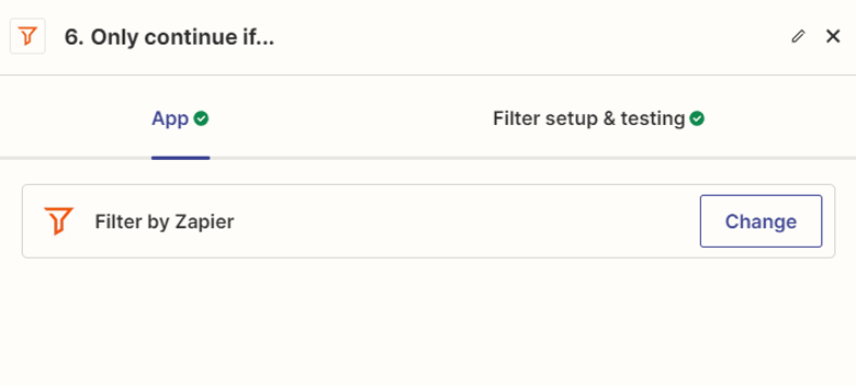 Filter by Zapier
