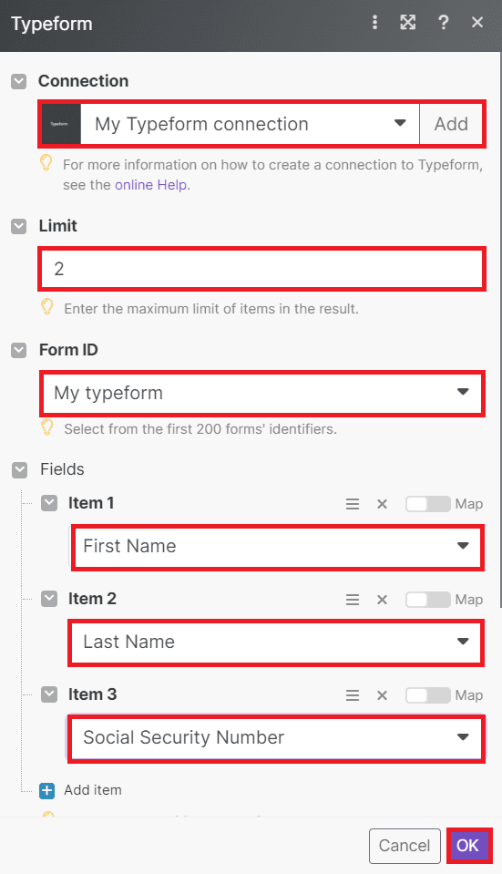 Setup Typeform Configuration