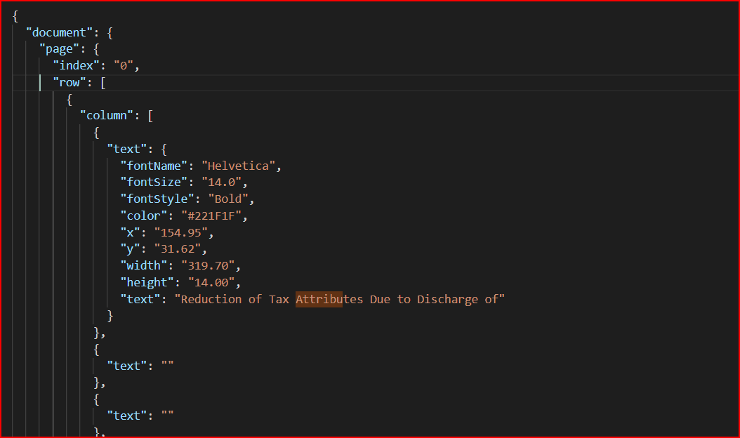 JSON generated by PDF.co  on IRS Form 982 PDF: