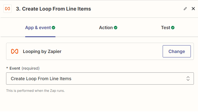 Create Loops From Line Items