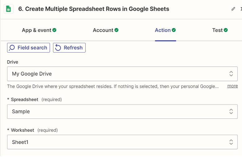 Create Multiple Spreadsheet Rows