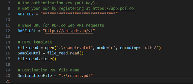 Setup Python Code Configuration