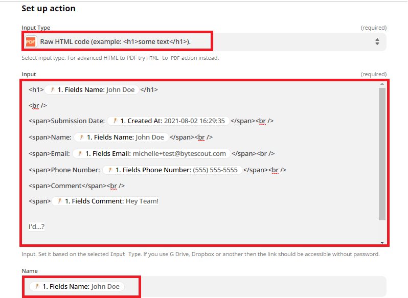 Configure Anything To PDF Converter With JotForm Data