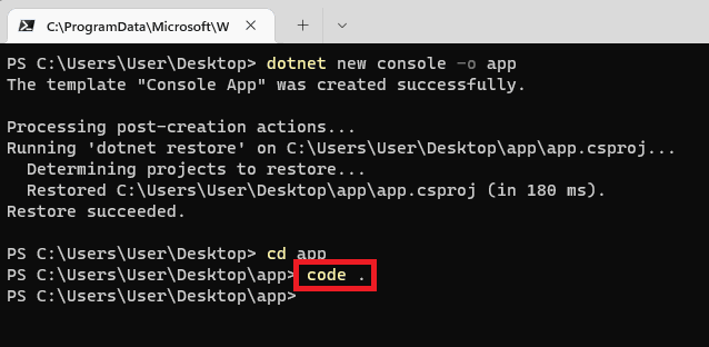 Open VSCode