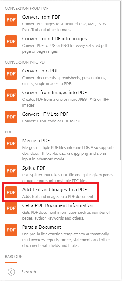 Add text and images