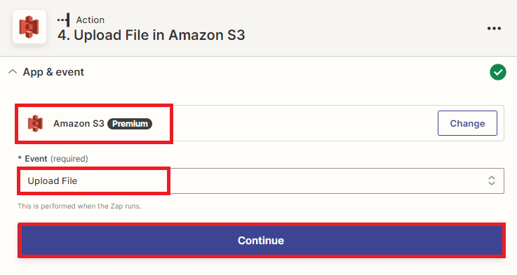 Add Amazon S3 App