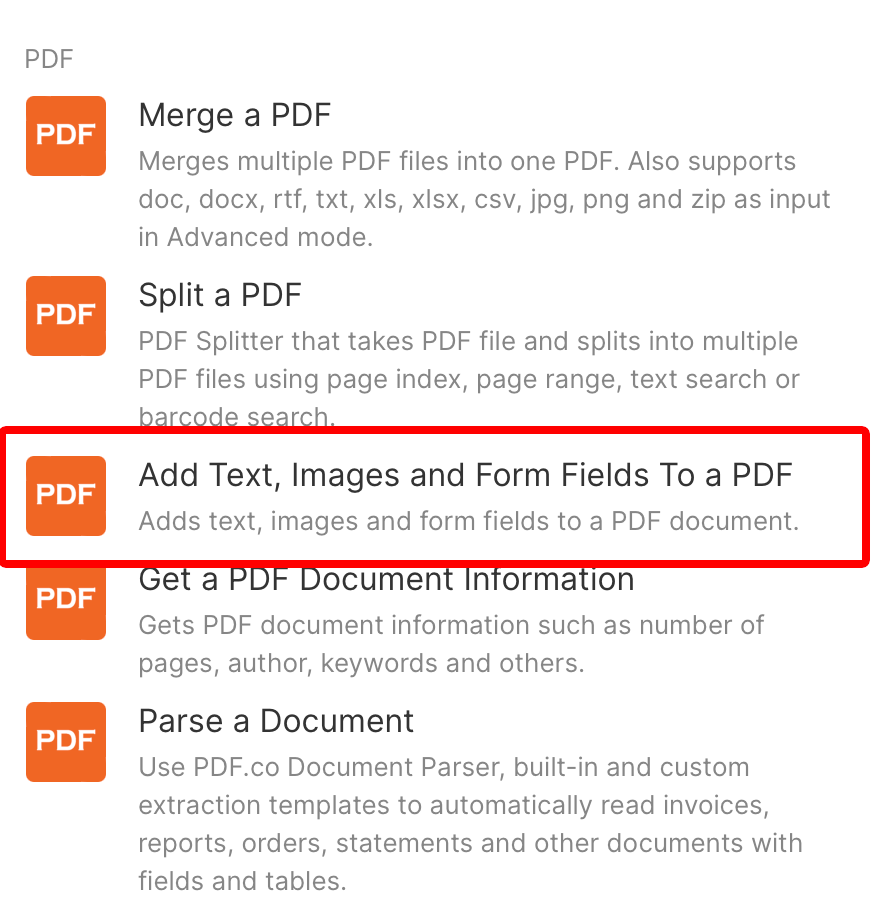 Add Text, Images and Form Fields to a PDF