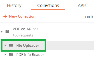 Postman file uploader