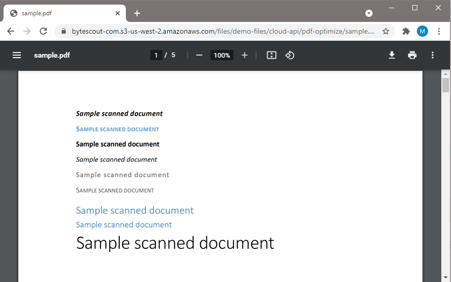 Screenshot of PDF Compressor Source File