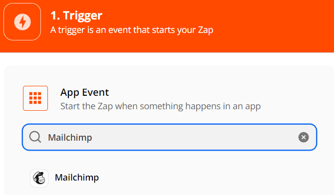 Select a trigger app