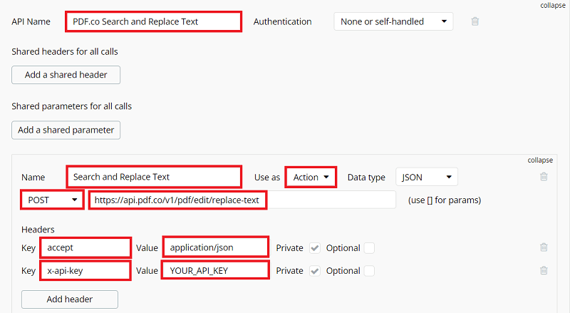 Step 9 – Set up API Connector