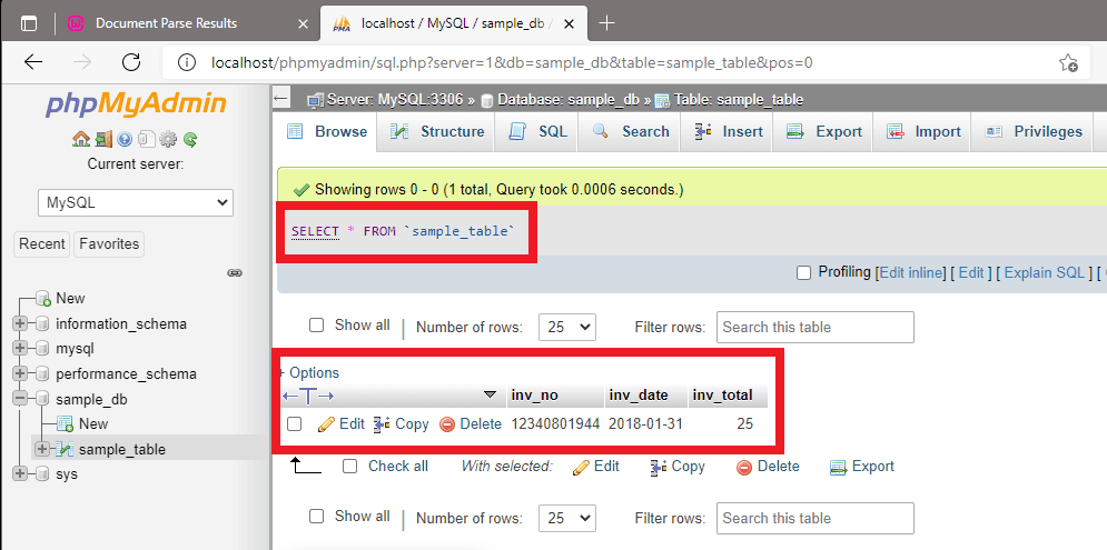 New Recorded Added In Database