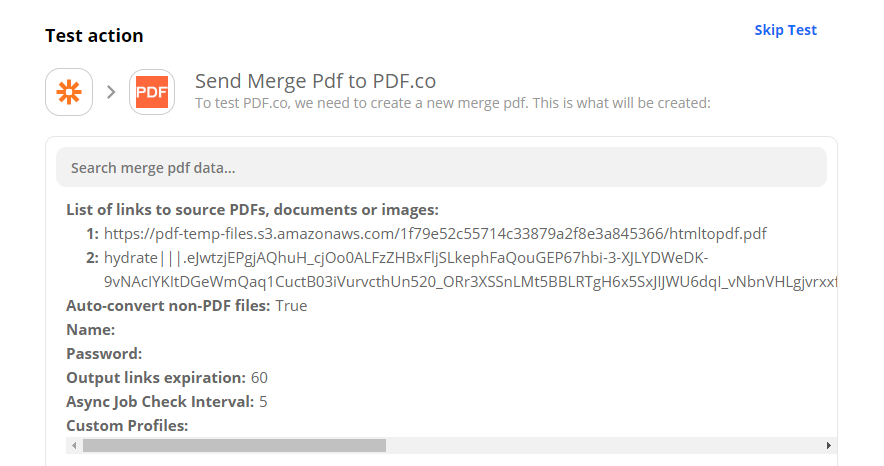 Send PDF Merger To PDF.co To Test