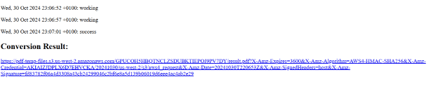Access the Merged PDF Result