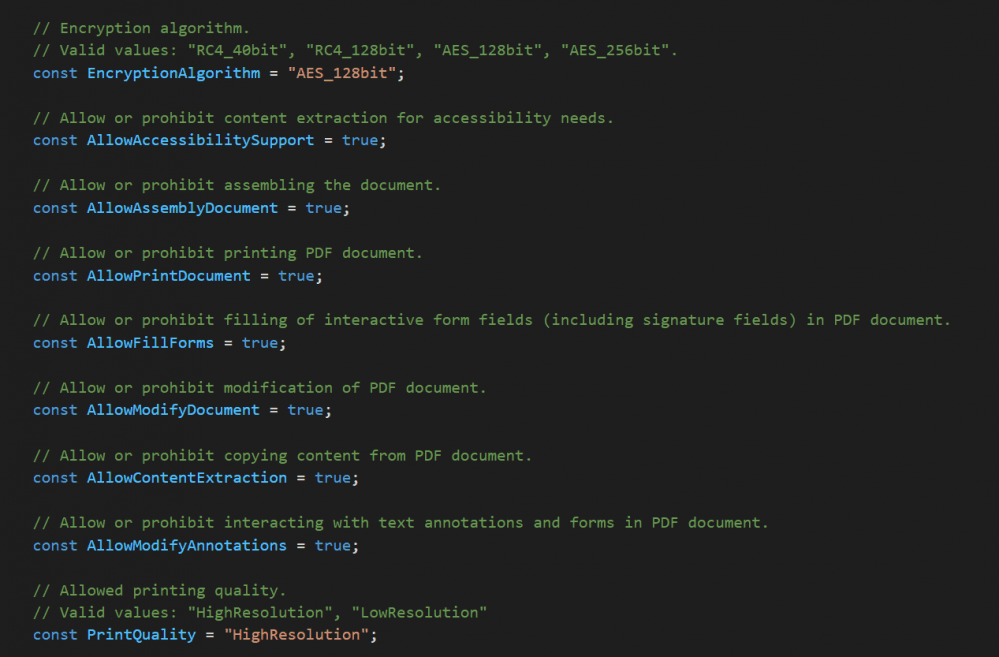 Setting up your PDF security