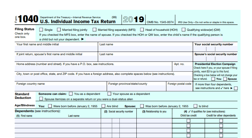 Screenshot of the Sample Fillable Form