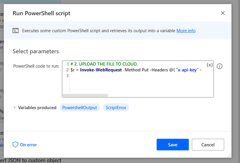 Run PowerShell script