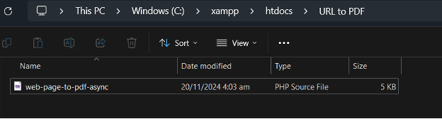 Save the PHP and HTML File in the Directory