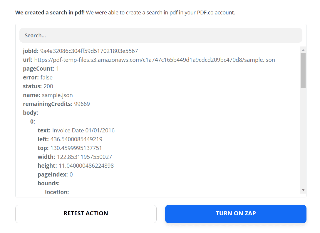 Output PDF In JSON Format