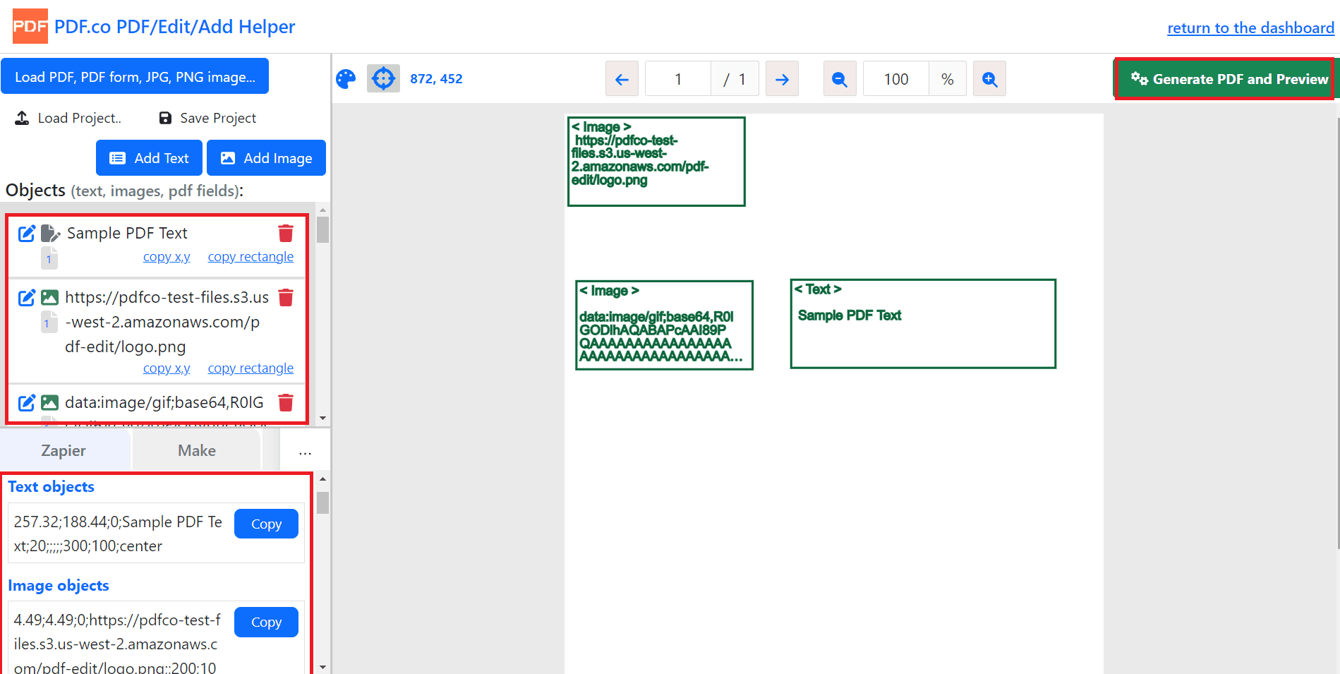 Generate PDF and Preview