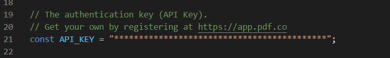 Adding your API Key