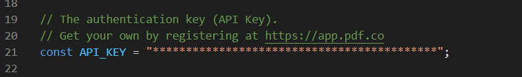 Adding your API Key